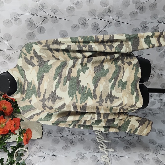 Anthro | Maeve Laney Camo Cowl Neck Pullover Top - Picture 3 of 8